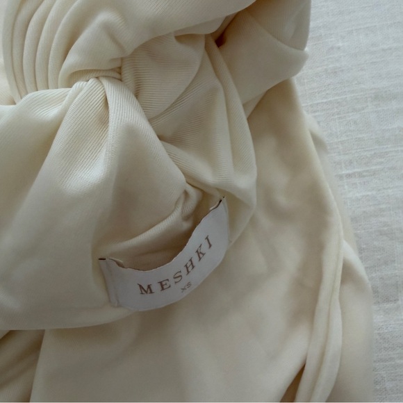 Meshki Slinky Halter Maxi Dress - Ivory - Picture 3 of 3